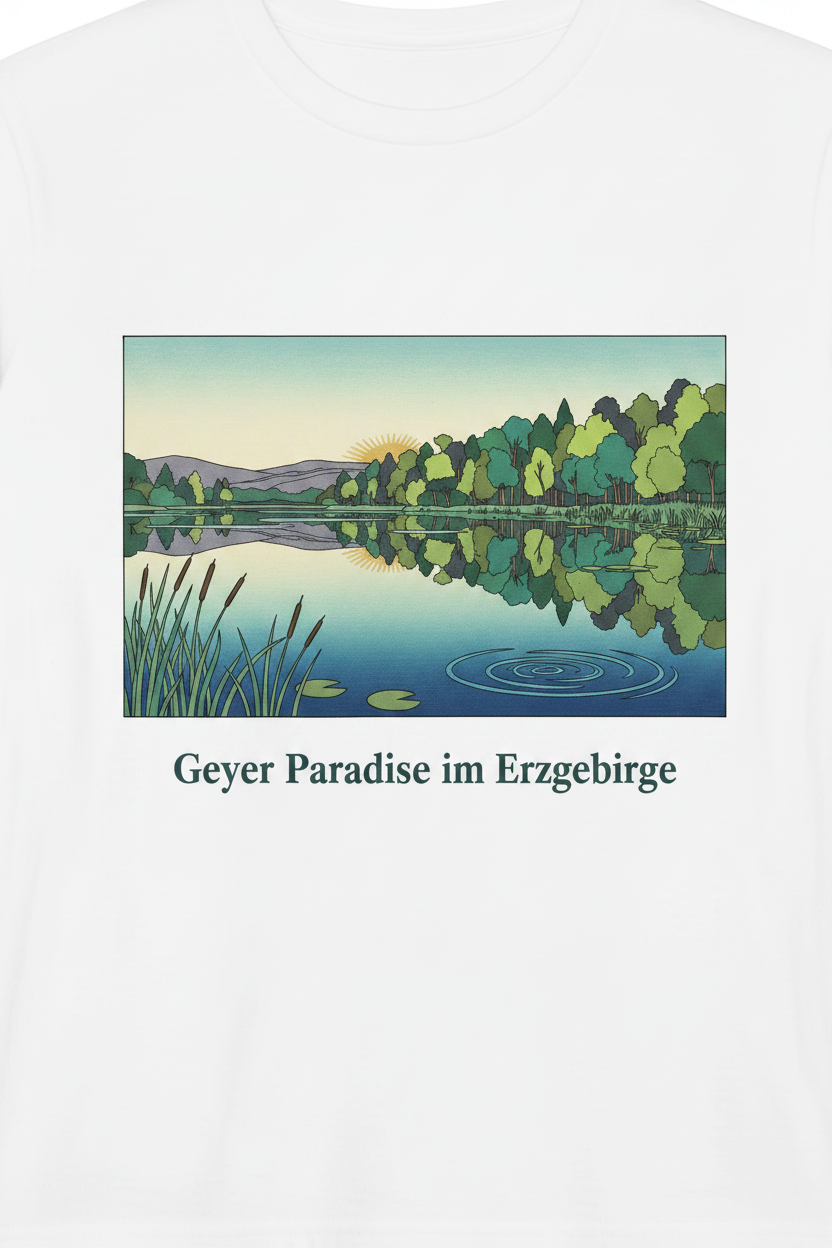 T-Shirt Geyerscher Teich Paradies im Erzgebirge