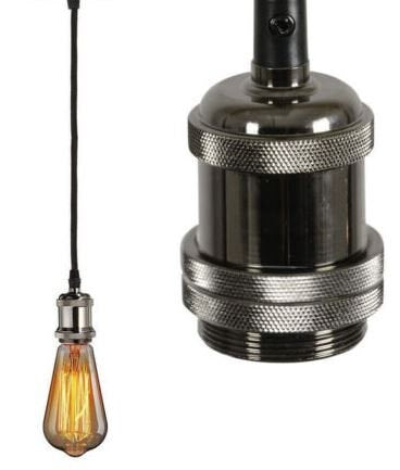 Balkenlampe aus alten Weide-Pfhlen Eiche mit Textilkabel Jute