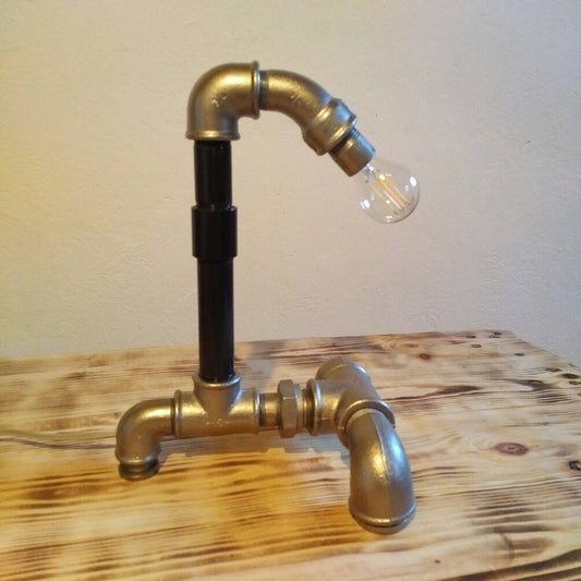 Tischlampe couchtisch Nachttisch Industry Design mit LED  kostenloser versand Steampunk pipe lamp free shipping
